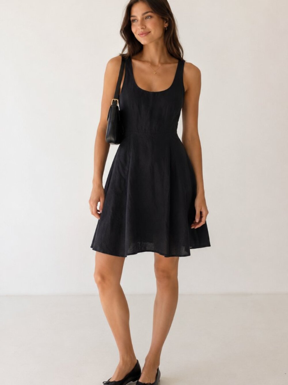 Indigo Blue Gap Dress (linen/cotton blend) Size 0 Fit and Flare Mini dress